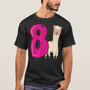 T-shirt 8 Lama Anniversaire Thème Fête 8ème