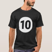 T-shirt 8 Pool Ball 10 Billiards Costume Halloween Groupe  (Devant)