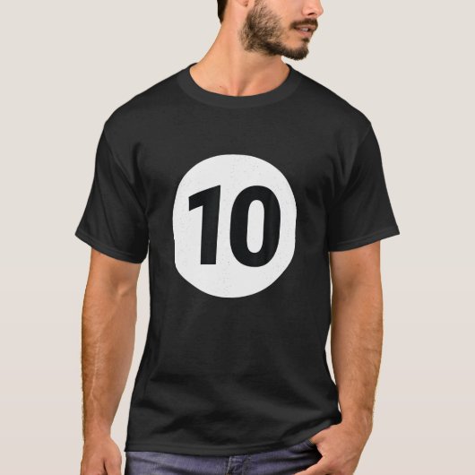 T-shirt 8 Pool Ball 10 Billiards Costume Halloween Groupe  (Devant)