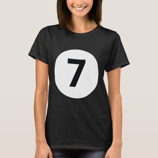 T-shirt 8 Pool Ball 7 Billiards Costume Halloween Groupe M (Devant)