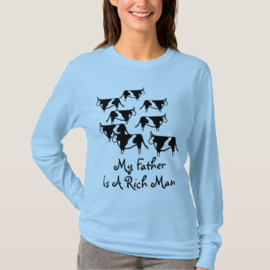 T-shirt 8 vaches, mon père est un homme riche, huit,