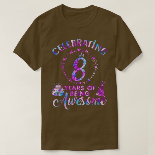 T-shirt 8 Years Of Being Awesome 8 Years Old 8th Birthday  (Design devant)