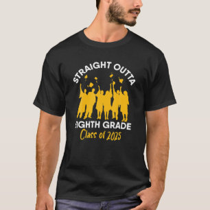 T-shirt 8E Année 2025 Graduation Famille Lycée Son H