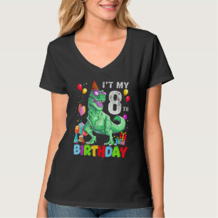 T-shirt 8e année C'est mon 8e anniversaire Rex Dinosaur B
