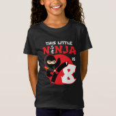 T-Shirt 8e anniversaire 8 ans Enfants Party Little Ninja 8 (Devant)