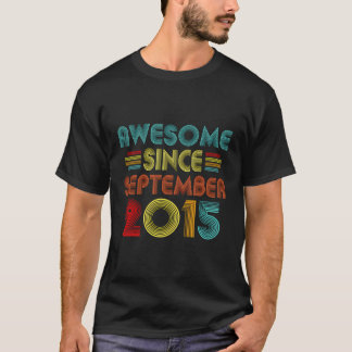 T-shirt 8E Anniversaire Awesome Depuis Septembre 2015 Retr