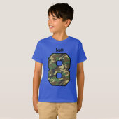 T-shirt 8e anniversaire Boy Camo Huit ans Nom personnalisé (Devant entier)