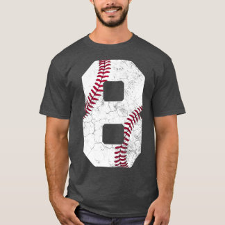 T-shirt 8e anniversaire Cadeau de baseball garçons enfants