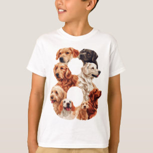 T-shirt 8e anniversaire Chien Chien Chien Chien Chien Pupp