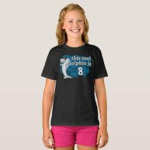 8e anniversaire de l'enfant Ce dauphin Cool est hu