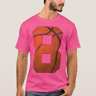 T-shirt 8E Anniversaire Fête Huit 8 Ans Basketball