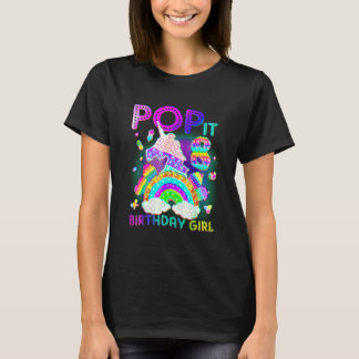 T-shirt 8e anniversaire fille Unicorn Fidget Pop It Annive