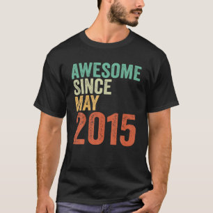 T-shirt 8E Anniversaire Filles Garçons Cadeaux Awesome Dep