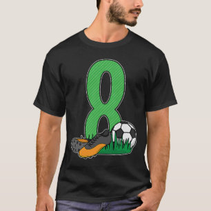 T-shirt 8e anniversaire Football Club Joueur Huit ans But