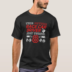 T-shirt 8e anniversaire Futur Race Car Driver Race Car Par