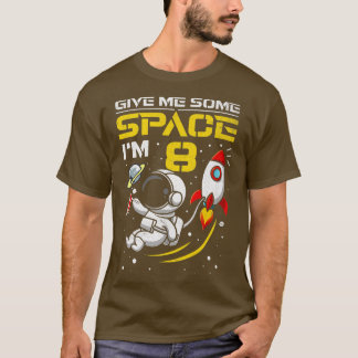 T-shirt 8e anniversaire garçon 8 ans astronaute spatiale