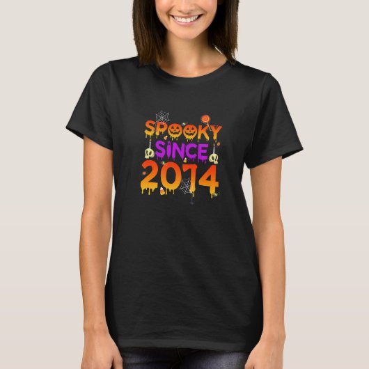 T-shirt 8e anniversaire Halloween Éffrayant (Devant)