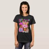 T-shirt 8e anniversaire Sleepover Party Thème 8 ans Bir (Devant entier)