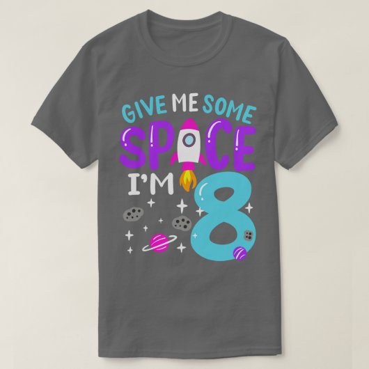 T-shirt 8e anniversaire Space Rocket (Design devant)
