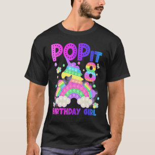 T-shirt 8e anniversaire Unicorn Fidget Pop It Birthday Gir