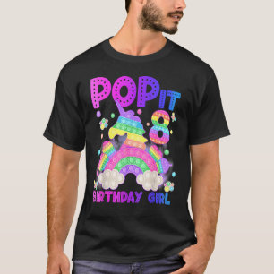 T-shirt 8e anniversaire Unicorn Fidget Pop It Birthday Gir