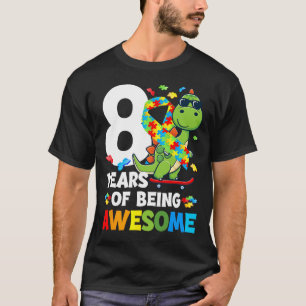T-shirt 8e fête d'anniversaire de l'autisme 8 ans autiste