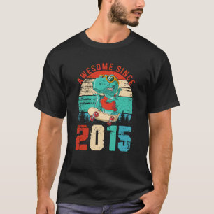 T-shirt 8ème Anniversaire Dinosaur 8 ans Garçon stupéfiant