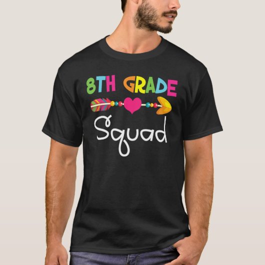 T-shirt 8th Eighth Grade Squad Back To School Teacher Stud (Devant)