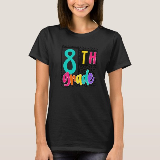 T-shirt 8th Grade Leopard Teacher 8th Grade Leopard 2022   (Devant)