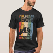 T-shirt 8th Grade Level Unlocked VideoGame Back to School  (Devant)