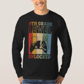 T-shirt 8th Grade Level Unlocked VideoGame Back to School  (Devant)