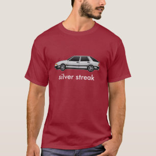T-shirt 9000 argent-turbo, filet argenté