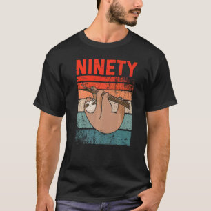 T-shirt 90 ans 90e anniversaire Sloth Party Homme femme