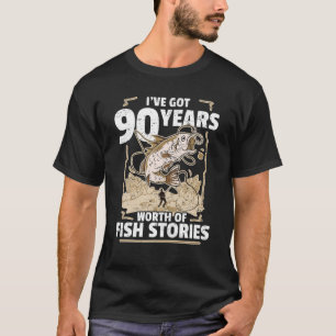 T-shirt 90 Ans De Histoires De Poissons - Pêche 90E Birt