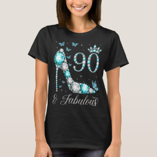 T-shirt 90 & Fabuleux 90 ans 90e anniversaire Reine