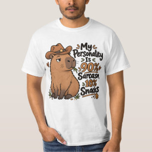 T-shirt 90% Sarcasme 10% Friandises Capybara Drôle
