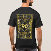 T-shirt 90e anniversaire Art Déco Gold Black Great Gatsby (Dos)