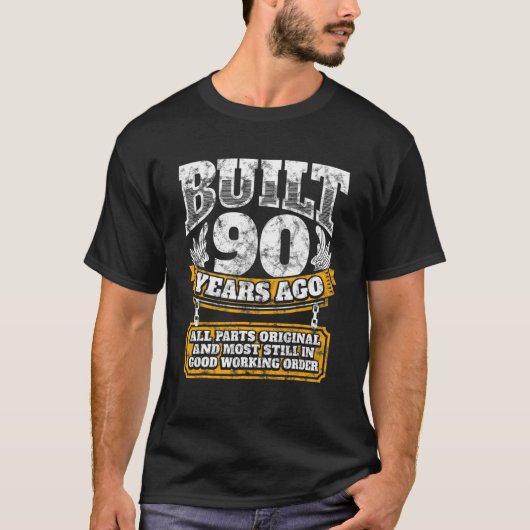 T-shirt 90e anniversaire B jour dire âge 90 ans plaisanter (Devant)