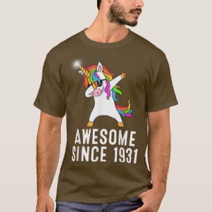 T-shirt 90e anniversaire, licorne dab, génial depuis 1931