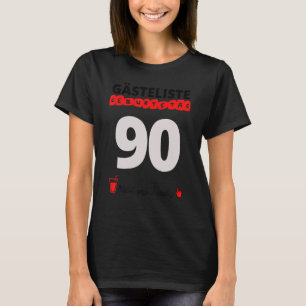 T-shirt 90e Anniversaire Liste d'invités Signature Livre d