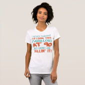 T-shirt 90e anniversaire pour les femmes fabuleuses (Devant entier)