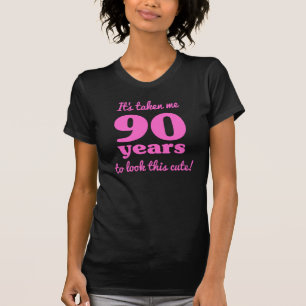 T-shirt 90ème anniversaire mignon pour les femmes