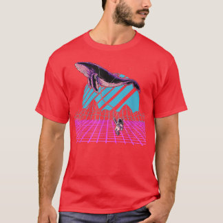 T-shirt 90s Art Synthwave Space Astronomy Whale Vaporwave