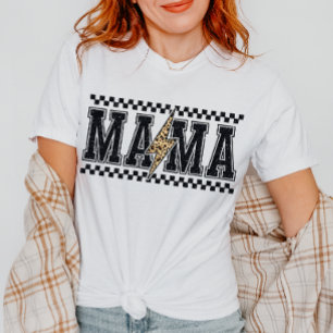 T-shirt 90s Automne Rétro Maman À damiers Maman