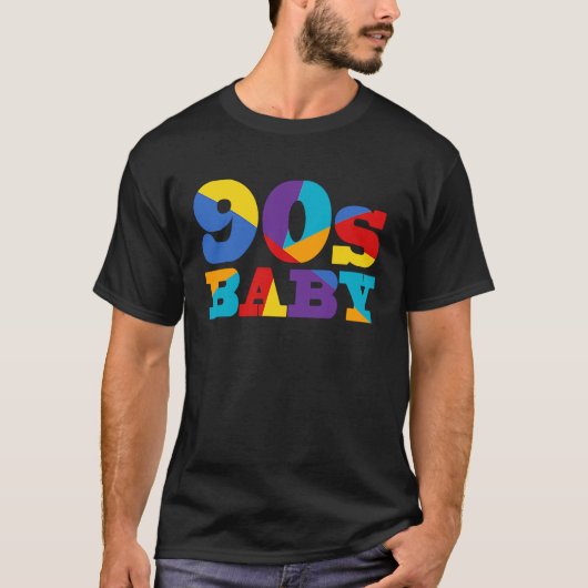 T-shirt 90s Baby  Born in The 90s Retro (Devant)