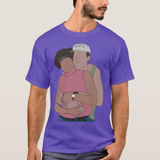 T-shirt 90s Couple surdimensionné (Devant)