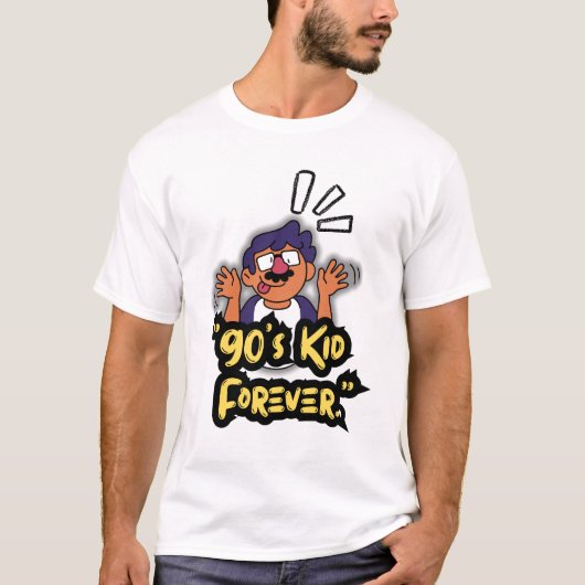 T-shirt 90's Kid Forever - Nostalgia Cartoon Edition (Devant)