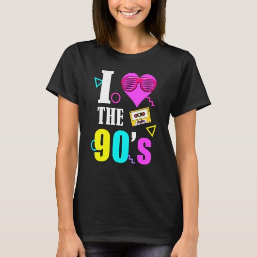 T-shirt 90s Moto rétro I Love 90's (Devant)