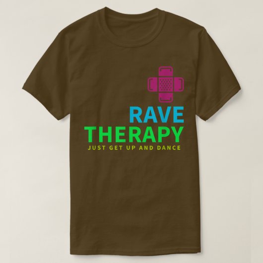 T-shirt 90s Rave Therapy EDM House Music Techno Dubstep (Design devant)