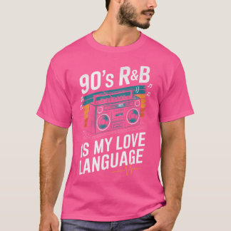 T-shirt 90'S Rb Est My Love Language Boombox Conception Po